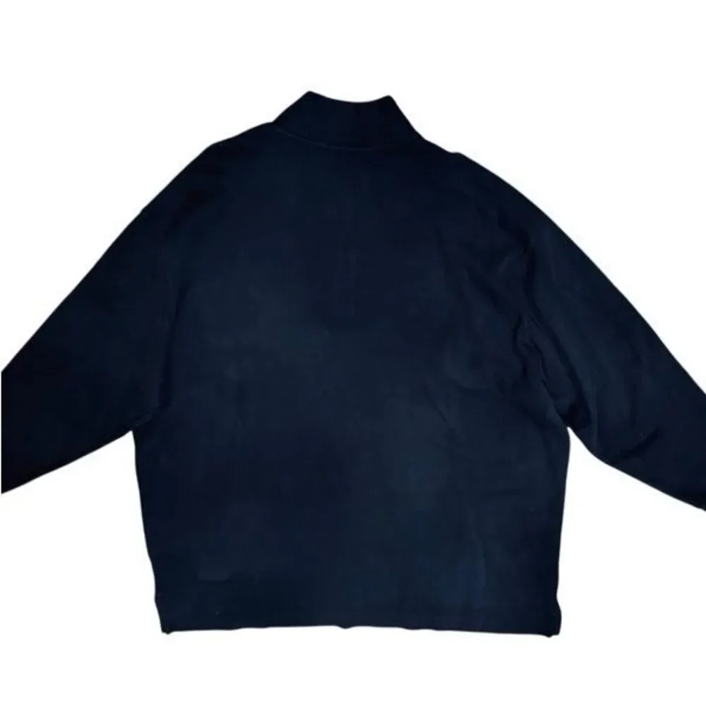 Polo Ralph Lauren Black Quarter Zip Sweater 4XB Big Tall Blue Pony Logo